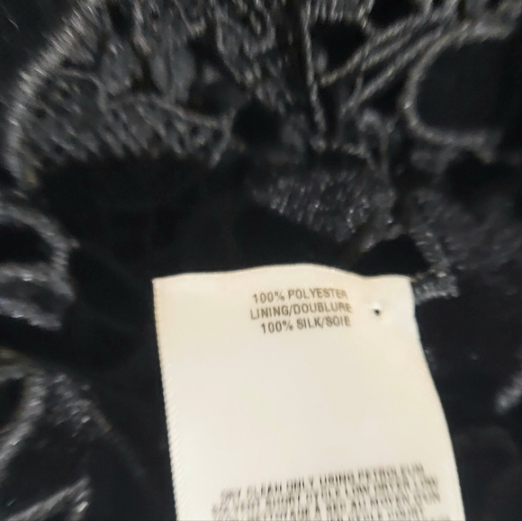 ^$5,890 NEW OSCAR DE LA RENTA BLACK VELVET GUIPURE MIDI DRESS US 4 - Picture 15 of 16